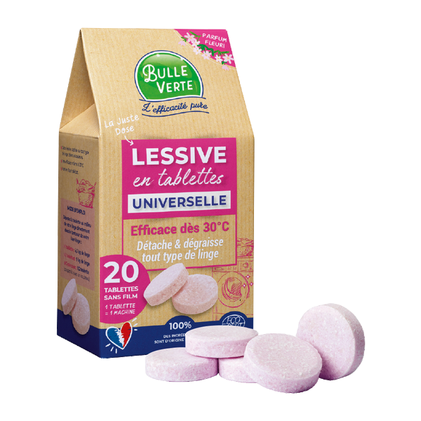 Bulle Verte -- Lessive universelle en tablette - 20 tablettes