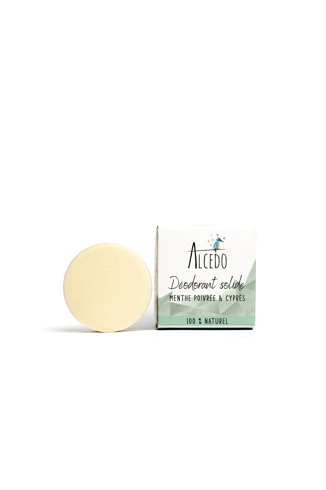 Alcedo -- Déodorant solide cyprès/menthe poivrée bio (avec étui) - 35 g