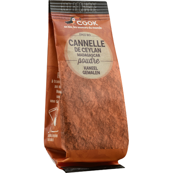 Cook épices -- Cannelle en poudre biopartenaire (éco recharge) (origine Madagascar) - 35 g