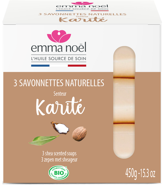 Emma Noël -- Savonnettes karité bio - 3 x 150 g