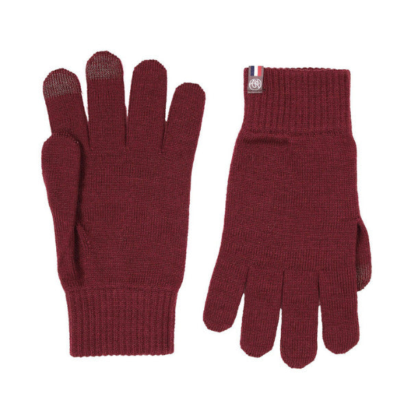 Maison Bonnefoy -- Gants tactiles jasmin bio s/m bordeaux