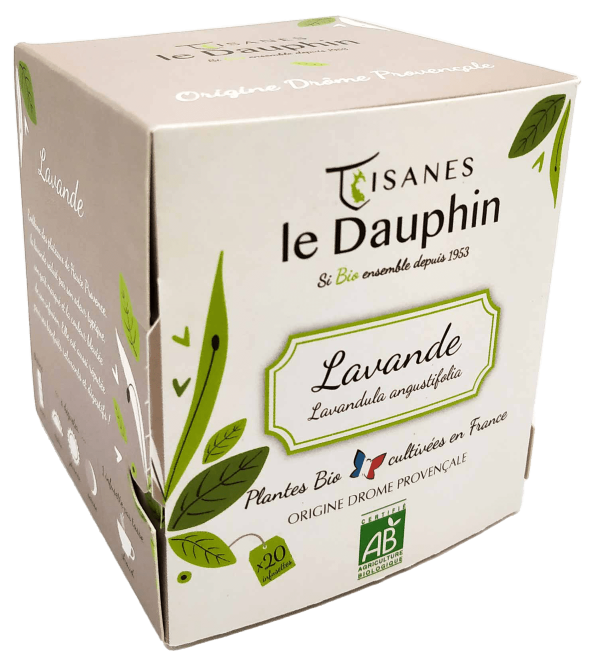 Tisanes Le Dauphin -- Infusion bio lavande origine drôme (origine France) - 20 infusettes