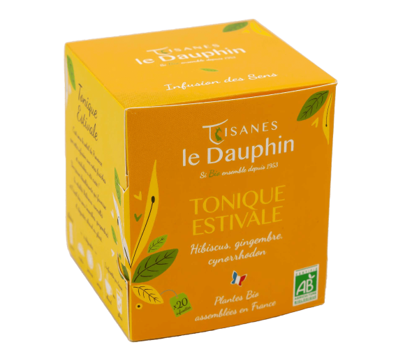 Tisanes Le Dauphin -- Infusion bio tonique estivale - 20 infusettes