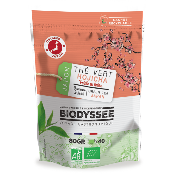 Biodyssée -- Thé vert hojicha bio (origine Japon) - 80 g