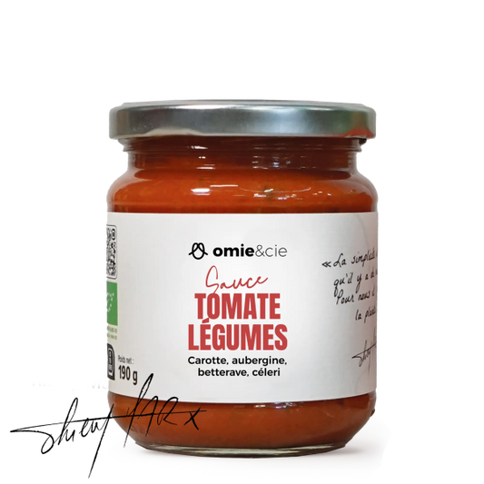 Omie -- Sauce tomate aux légumes bio (sans sucre ajouté) - 190 g