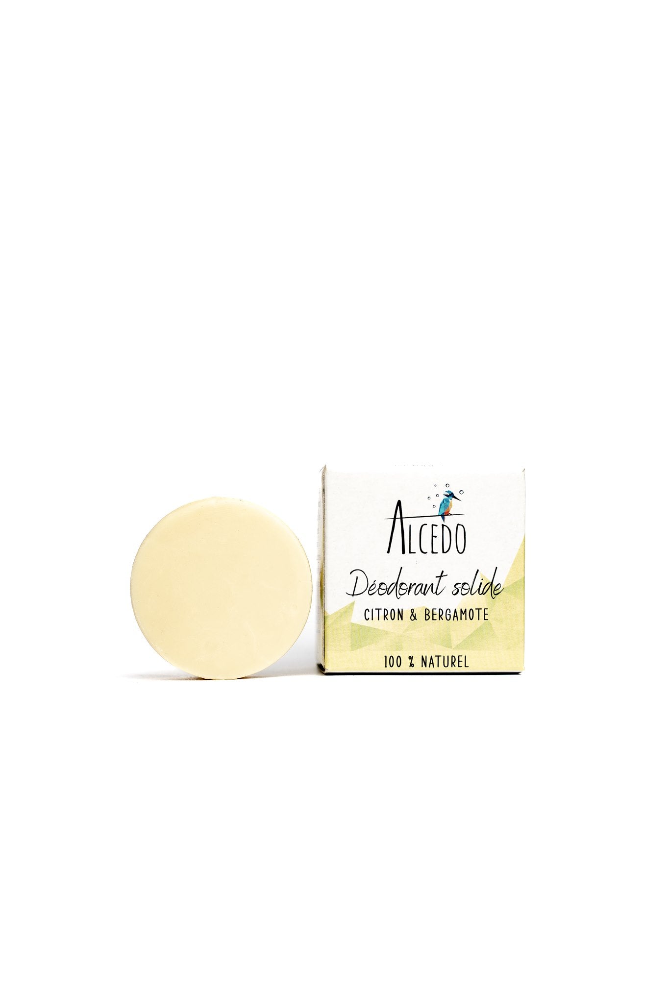 Alcedo -- Déodorant solide citron/bergamote bio (avec étui) - 35 g