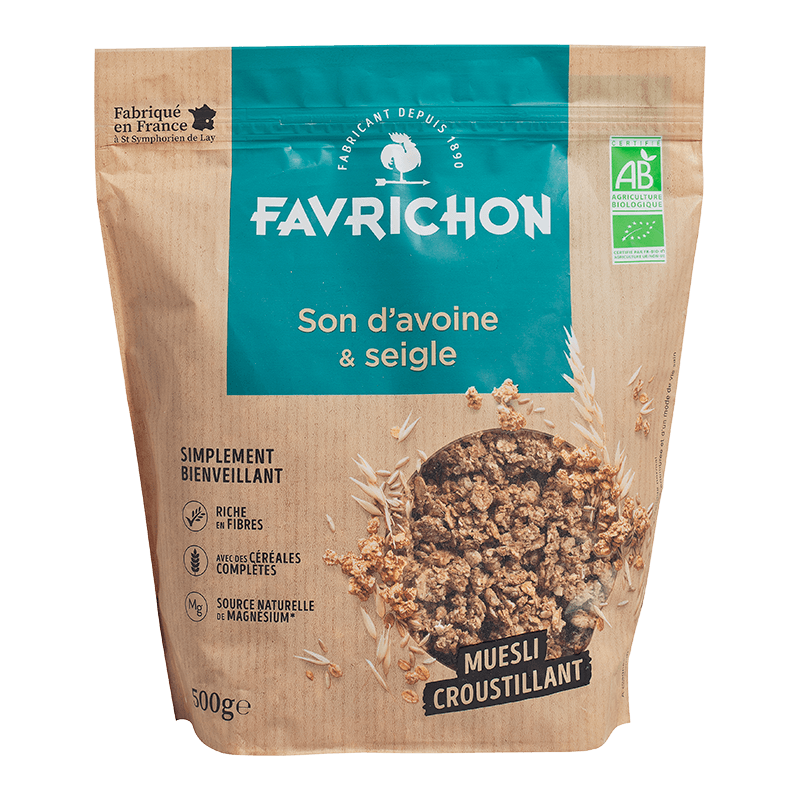 Favrichon -- Muesli croustillant son d'avoine & seigle - 500 g